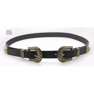 Ceinture de mode occidentale pour femme avec deux boucles Ky6281